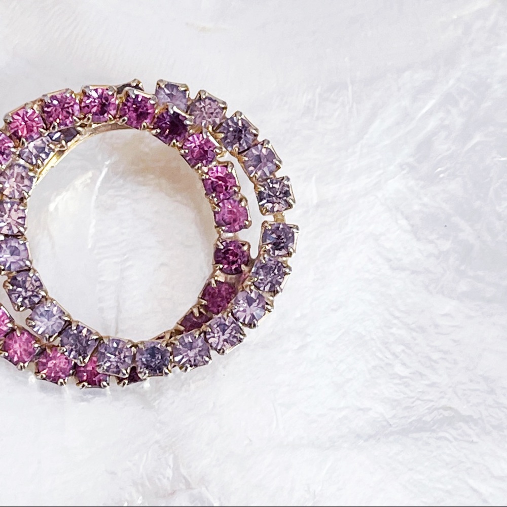 Pink & Purple Rhinestone Interlocking Circle Infi… - image 7